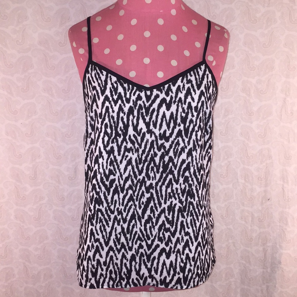 Banana Republic Sz XS blk/wht lined tank top